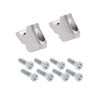 Handlebar riser with offset 30 mm high, 21 mm back, silver for Royal Enfield Super Meteor 650 (2023-)