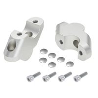 Handlebar riser with offset for Triumph Speed Twin 900 (2025-), 30mm high, 20mm back - Silver