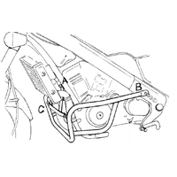 Engine guard black for Honda NTV 650 (1988-1998)