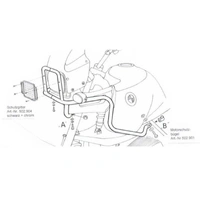 Tank guard for combination with engine guard 502901 black for BMW R 850 GS (1998-2000)/R 1100 GS (1994-1999)