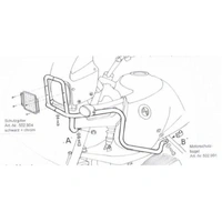 Tank guard for combination with engine guard 502901 chrome for BMW R 850 GS (1998-2000)/R 1100 GS (1994-1999)