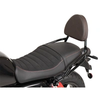 Sissybar without luggage rack black/brown for Moto Guzzi V7 Stone Special Edition (850cc) (2022-2023)