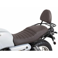 Sissybar with luggage rack black/brown for Moto Guzzi V7 Special/Stone/Centenario (2021-2024)