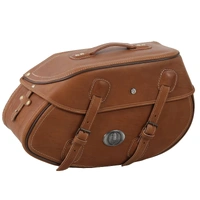 Leather single bag Buffalo sandbrown right for leather bag holder tube type