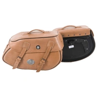 Buffalo leather bag set brown for C-Bow holder