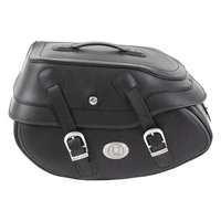 Leather single bag Buffalo Big black left for C-Bow holder