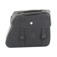 Leather single bag Rugged black right for cutout