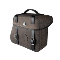 Leather single bag Rugged brown right for cutout