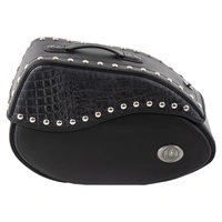 Leather single bag Ivory black left for C-Bow holder