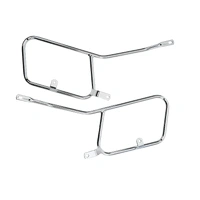 Chrome tubular leather bag holder for Honda F 6 C Custom (1997-2001)