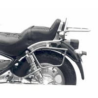 Chrome tubular leather bag holder for Kawasaki VN 750 Twin (1986-1992)