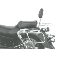 Chrome tubular leather bag holder for Kawasaki VN 1500 Classic (1996-2002)