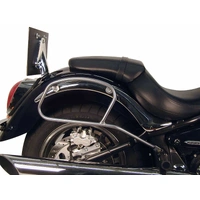 Chrome tubular leather bag holder for Kawasaki VN 2000 (2004-2010)