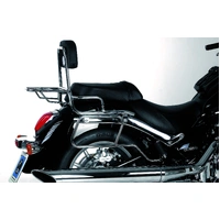 Chrome tubular leather bag holder for Suzuki C 1800 R Intruder (2008-2010)