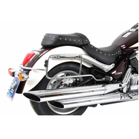 Chrome tubular leather bag holder for Suzuki C 1800 (VL) R (2011-2013)