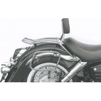 Chrome tubular leather bag holder for Honda VT 1100 C3 Shadow (1998-2001)