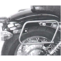 Chrome tubular leather bag holder for Honda VT 750 D2 Black Widow (2001-2003)