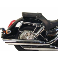 Chrome tubular leather bag holder for Honda VTX 1300 (2003-2007)
