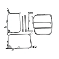 Complete carrier set (side case carrier and tubular luggage rack top case carrier) chrome for Honda GL 1100/DL (1982-1983)