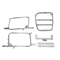Complete carrier set (side case carrier and tubular luggage rack top case carrier) chrome for Honda CB 550 K3 (1977-1978)
