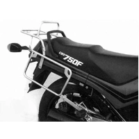 Complete carrier set (side case carrier and tubular luggage rack top case carrier) black for Honda CBX 750 F (1984-1986)