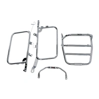 Complete carrier set (side case carrier and tubular luggage rack top case carrier) chrome for Kawasaki Z 550 LTD (1980-1983)
