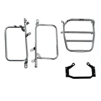 Complete carrier set (side case carrier and tubular luggage rack top case carrier) chrome for Kawasaki Z 1000 ST (1979-1980)