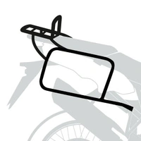 Complete carrier set (side case carrier and tubular luggage rack top case carrier) black for Kawasaki Z 750/L 2 (1981-1982) * special sale*