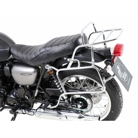 Complete carrier set (side case carrier and tubular luggage rack top case carrier) chrome for KAWASAKI W 800 Street / Cafe / Standard (2019-2025)