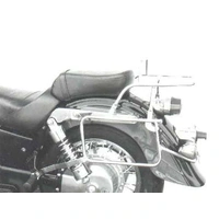 Complete carrier set (side case carrier and tubular luggage rack top case carrier) chrome for Kawasaki VN 1500 Classic (1996-2002)