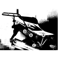 Tubular luggage rack Topcaseträger black for Suzuki GSX-R 600/750 (2004-2005)