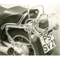 Complete carrier set (side case carrier and tubular luggage rack top case carrier) chrome for Yamaha XV 750 SE (1981-1987)