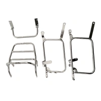 Complete carrier set (side case carrier and tubular luggage rack top case carrier) chrome for Moto Guzzi 850 Le Mans II (1978-1982)