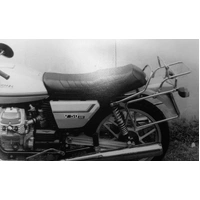 Complete carrier set (side case carrier and tubular luggage rack top case carrier) chrome for Moto Guzzi V 50 C/V 65 C (1982-1987)