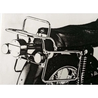 Complete carrier set (side case carrier and tubular luggage rack top case carrier) chrome for MZ ETZ 250 (1981-1990)