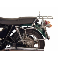 Complete carrier set (side case carrier and tubular luggage rack top case carrier) chrome for Triumph Bonneville/T 100/SE (2002-2016)