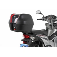 Journey Topcase 30 black incl. model-specific, black carrier in complete set for Honda Wave 110 i