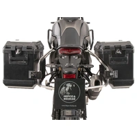 Case carrier set cutout stainless steel incl. Xplorer cutout case set black for Yamaha T√©n√©r√© 700 (2025-)