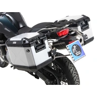 Case carrier set cutout stainless steel incl. Xplorer cutout silver Case set for BMW F 850 GS (2018-2023)