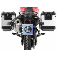 Case carrier set cutout stainless steel incl. Xplorer cutout silver Case set for BMW F650/700GS