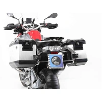 Case carrier set cutout stainless steel incl. Xplorer cutout silver Case set for BMW R1200GS LC from 2013