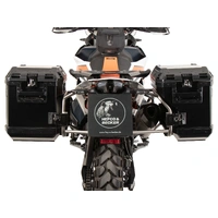 Case carrier set cutout stainless steel incl. Xplorer cutout black Case set 40/37 for KTM 890 Adventure / R / Rally (2023-)