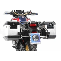 Case carrier set cutout stainless steel incl. Xplorer cutout silver Case set for Honda CRF1000L Africa Twin 2016-2017