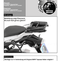 Alurack topcasetrack black for combination with original BMW topcasetrack for BMW S 1000 XR (2015-2019)