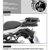 Easyrack topcasetrack for combination with original BMW topcasetrack black for BMW S 1000 XR (2015-2019)