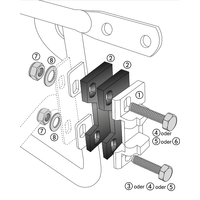 Lock adapter including adapter for side case carrier for Alu side case Standard/Exclusiv (piece)