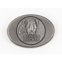 Metal logo for Hepco&Becker leather bags Liberty/Nevada/Buffalo/Ivory/Rugged