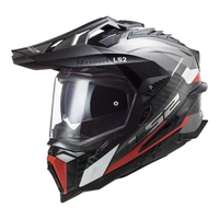 LS2 MX701 Explorer Carbon (S) Frontier - Titanium / Red