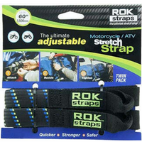 Motorcycle Adjustable Rok Strap - Black/Blue/Green (Pair)
