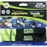 Motorcycle Adjustable Rok Strap Hi/Vis Green (Pair)